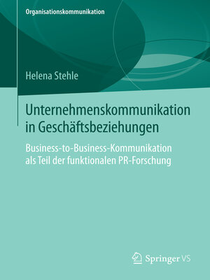 cover image of Unternehmenskommunikation in Geschäftsbeziehungen